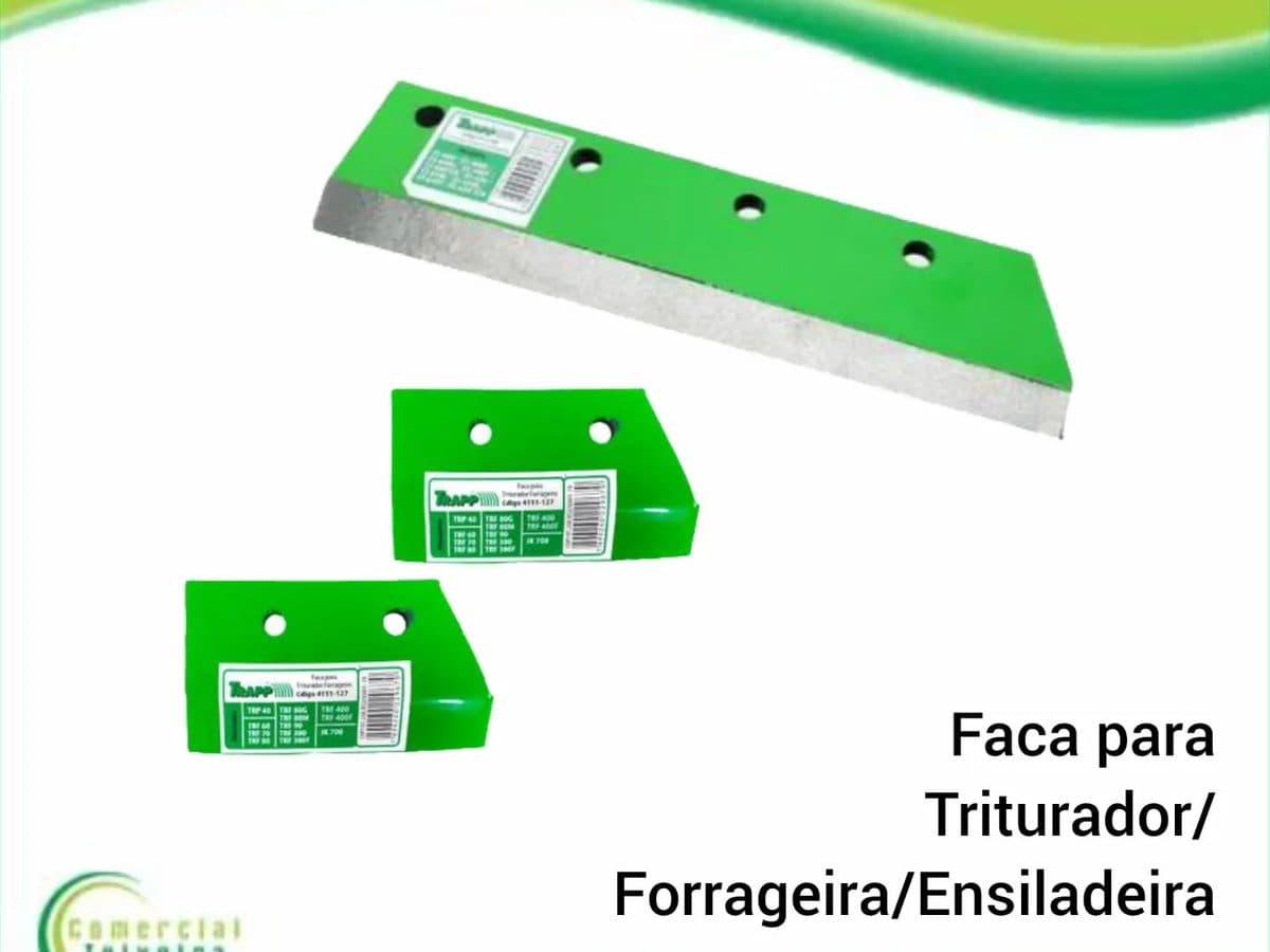 Faca para triturador e forrageira